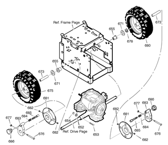 Wheels Diagram and Parts List for C950-52313-1 2004 Briggs and Stratton Snow Blower